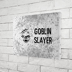 Холст прямоугольный Goblin Slayer glitch на светлом фоне: надпись и си, цвет: 3D-принт — фото 2