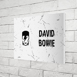 Холст прямоугольный David Bowie glitch на светлом фоне: надпись и симв, цвет: 3D-принт — фото 2
