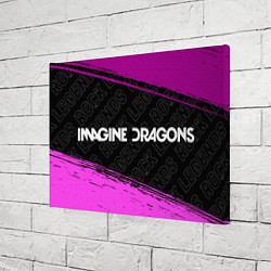 Холст прямоугольный Imagine Dragons rock legends: надпись и символ, цвет: 3D-принт — фото 2