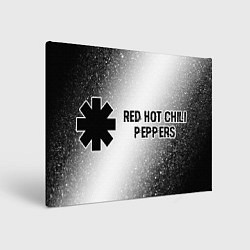 Холст прямоугольный Red Hot Chili Peppers glitch на светлом фоне: надп, цвет: 3D-принт