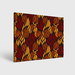 Холст прямоугольный Hot Flames - паттерн, цвет: 3D-принт
