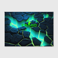 Холст прямоугольный CSGO green abstract texture, цвет: 3D-принт — фото 2