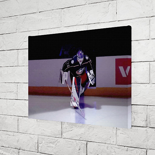 Картина прямоугольная Sergey Bobrovsky - goalkeeper - Columbus blue jack / 3D-принт – фото 3