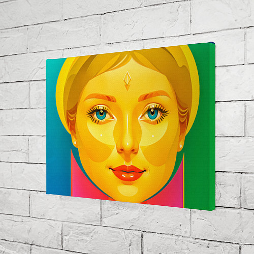 Картина прямоугольная Девушка желтоликая / 3D-принт – фото 3