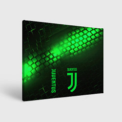 Картина прямоугольная Juventus green logo neon