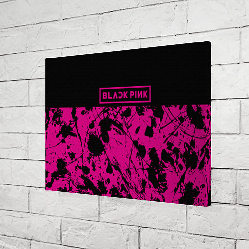 Картина прямоугольная Black pink - emblem - pattern - music / 3D-принт – фото 3