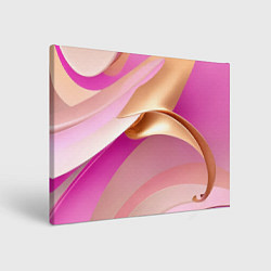Холст прямоугольный Розовый с золотом абстрактный фон, цвет: 3D-принт