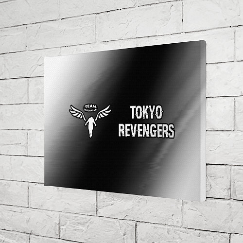 Картина прямоугольная Tokyo Revengers glitch на темном фоне: надпись и с / 3D-принт – фото 3