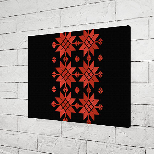 Картина прямоугольная Удмуртский - вертикаль black / 3D-принт – фото 3