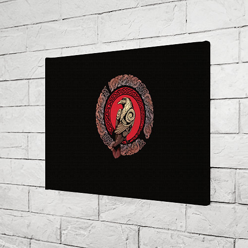 Картина прямоугольная Тату скандинавский орел - кельтская плетенка / 3D-принт – фото 3