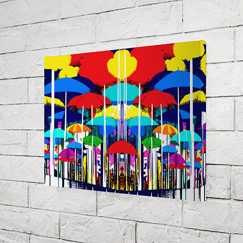 Картина прямоугольная Mirror pattern of umbrellas - pop art / 3D-принт – фото 3