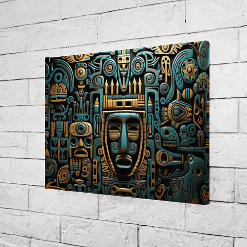 Картина прямоугольная Орнамент с маской в египетском стиле / 3D-принт – фото 3