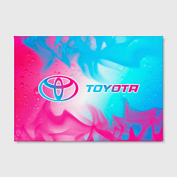 Холст прямоугольный Toyota neon gradient style по-горизонтали, цвет: 3D-принт — фото 2
