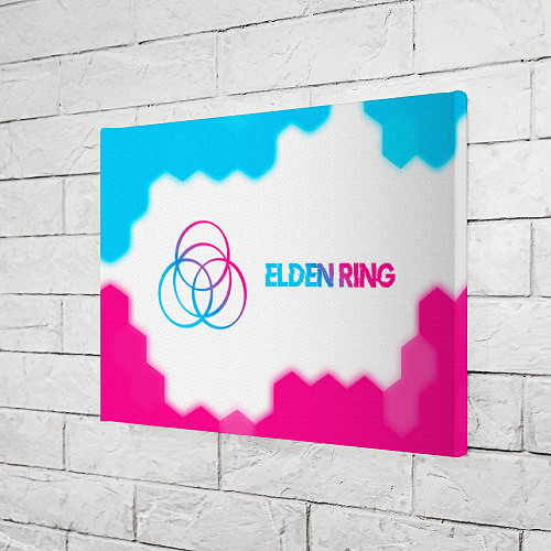 Картина прямоугольная Elden Ring neon gradient style по-горизонтали / 3D-принт – фото 3