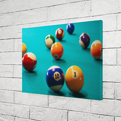 Холст прямоугольный Бильярдные шары, цвет: 3D-принт — фото 2