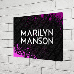 Холст прямоугольный Marilyn Manson rock legends по-горизонтали, цвет: 3D-принт — фото 2