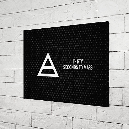 Картина прямоугольная Thirty Seconds to Mars glitch на темном фоне по-го / 3D-принт – фото 3