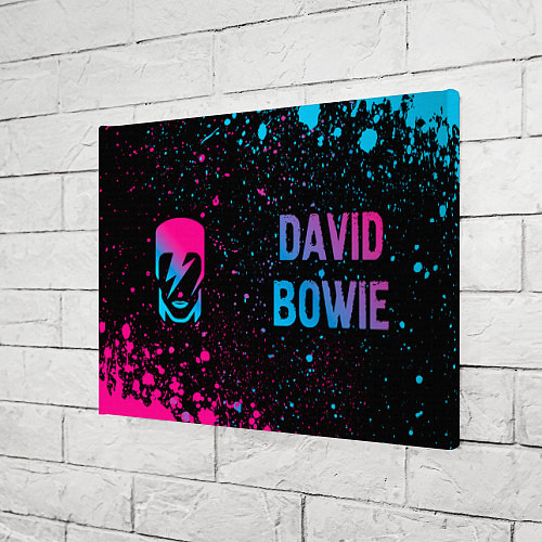 Картина прямоугольная David Bowie - neon gradient по-горизонтали / 3D-принт – фото 3