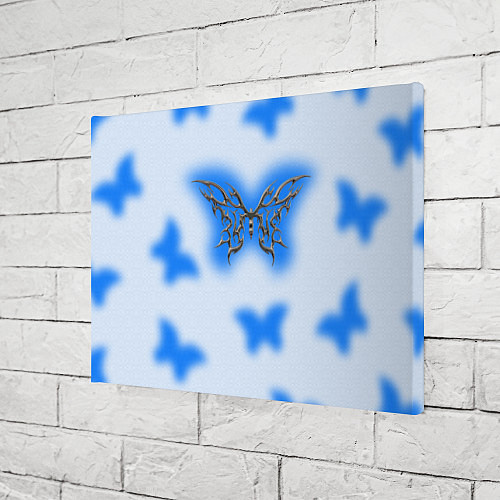 Картина прямоугольная Y2K blue butterfly / 3D-принт – фото 3