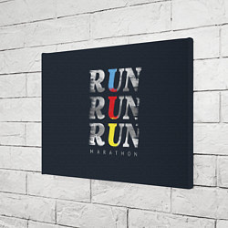 Холст прямоугольный Марафон по бегу, цвет: 3D-принт — фото 2