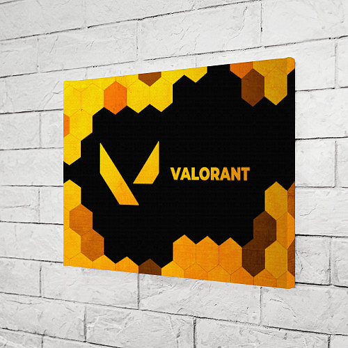 Картина прямоугольная Valorant - gold gradient по-горизонтали / 3D-принт – фото 3