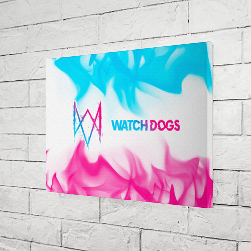 Картина прямоугольная Watch Dogs neon gradient style по-горизонтали / 3D-принт – фото 3
