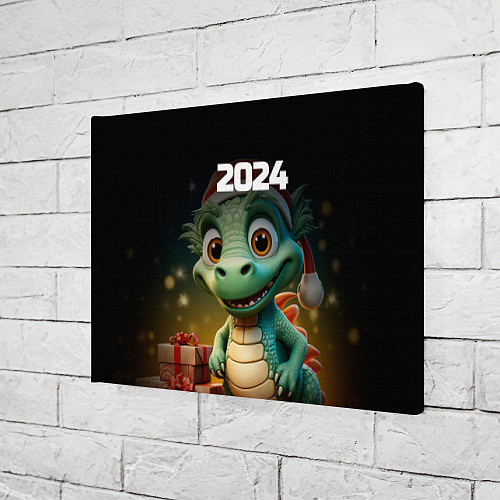 Картина прямоугольная Милый дракон 2024 символ года / 3D-принт – фото 3