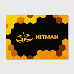 Холст прямоугольный Hitman - gold gradient по-горизонтали, цвет: 3D-принт — фото 2