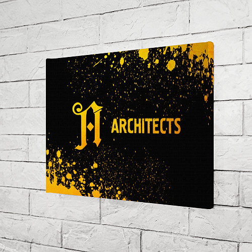 Картина прямоугольная Architects - gold gradient по-горизонтали / 3D-принт – фото 3