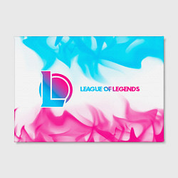 Холст прямоугольный League of Legends neon gradient style по-горизонта, цвет: 3D-принт — фото 2