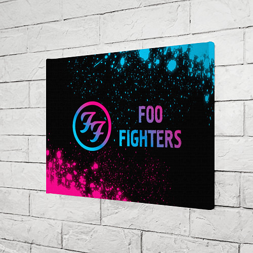 Картина прямоугольная Foo Fighters - neon gradient по-горизонтали / 3D-принт – фото 3
