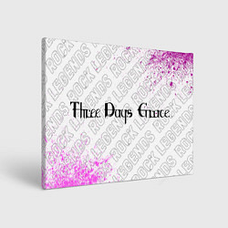 Холст прямоугольный Three Days Grace rock legends по-горизонтали, цвет: 3D-принт