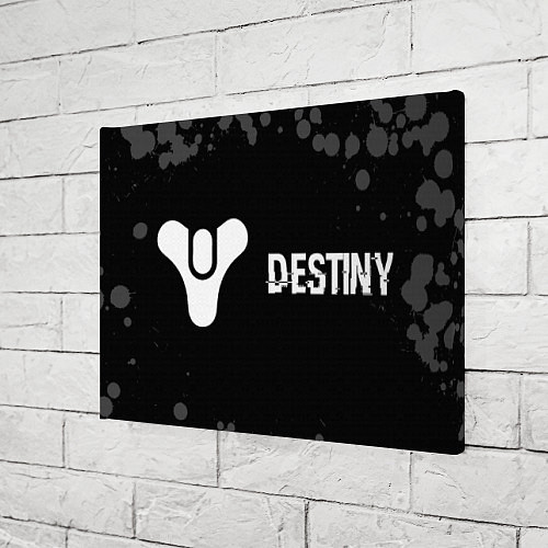 Картина прямоугольная Destiny glitch на темном фоне по-горизонтали / 3D-принт – фото 3