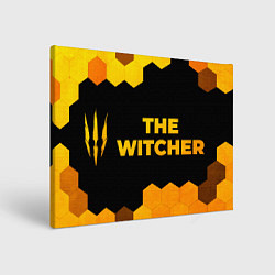 Холст прямоугольный The Witcher - gold gradient по-горизонтали, цвет: 3D-принт