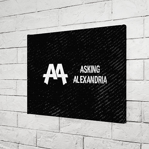 Картина прямоугольная Asking Alexandria glitch на темном фоне по-горизон / 3D-принт – фото 3