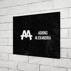 Холст прямоугольный Asking Alexandria glitch на темном фоне по-горизон, цвет: 3D-принт — фото 2