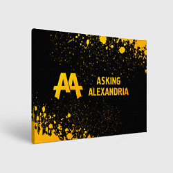 Холст прямоугольный Asking Alexandria - gold gradient по-горизонтали, цвет: 3D-принт