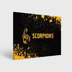 Холст прямоугольный Scorpions - gold gradient по-горизонтали, цвет: 3D-принт