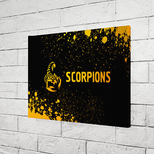 Картина прямоугольная Scorpions - gold gradient по-горизонтали / 3D-принт – фото 3