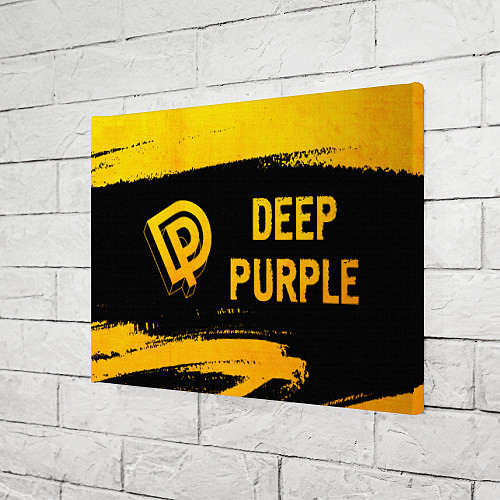 Картина прямоугольная Deep Purple - gold gradient по-горизонтали / 3D-принт – фото 3