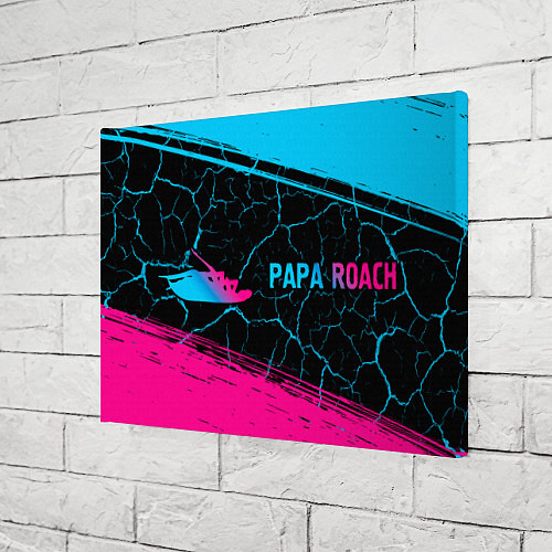 Картина прямоугольная Papa Roach - neon gradient по-горизонтали / 3D-принт – фото 3