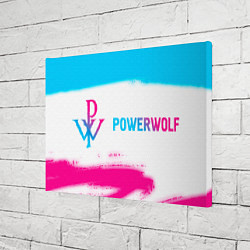 Холст прямоугольный Powerwolf neon gradient style по-горизонтали, цвет: 3D-принт — фото 2