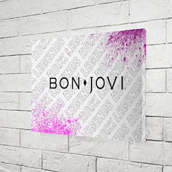 Холст прямоугольный Bon Jovi rock legends по-горизонтали, цвет: 3D-принт — фото 2