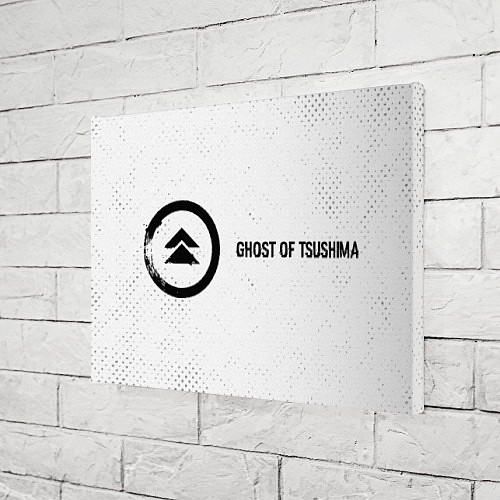 Картина прямоугольная Ghost of Tsushima glitch на светлом фоне по-горизо / 3D-принт – фото 3