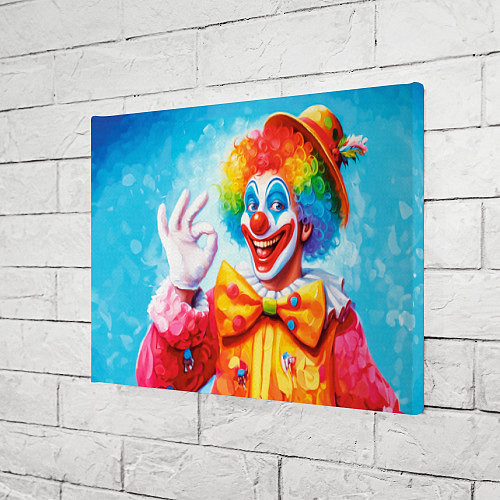 Картина прямоугольная Нейросеть - картина с клоуном / 3D-принт – фото 3