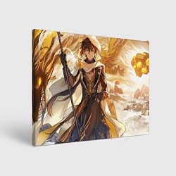 Холст прямоугольный Genshin Impact Чжун Ли Zhongli, цвет: 3D-принт