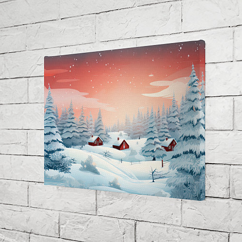 Картина прямоугольная Погружение в зимнюю атмосферу / 3D-принт – фото 3