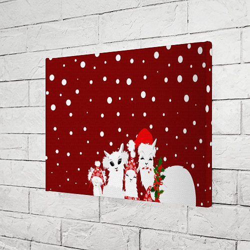 Картина прямоугольная Семья ламы / 3D-принт – фото 3