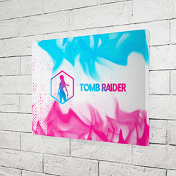 Холст прямоугольный Tomb Raider neon gradient style по-горизонтали, цвет: 3D-принт — фото 2