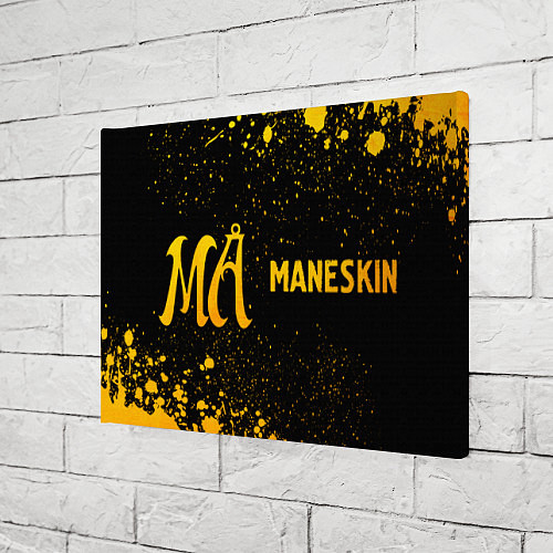 Картина прямоугольная Maneskin - gold gradient по-горизонтали / 3D-принт – фото 3